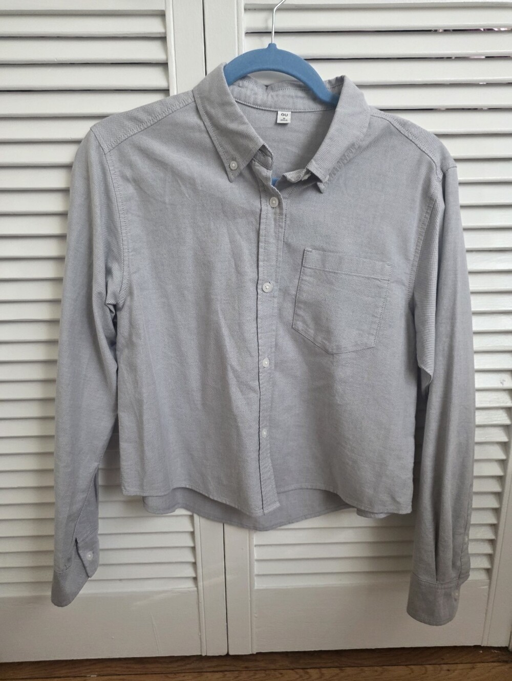 GU Gray Oxford Short Shirt